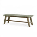 Panca da giardino 120 x 35 x 45 cm in plastica verde e marrone - seduta a doghe stile moderno
