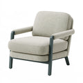 Poltrona 75 x 82 x 86 cm in tessuto beige con struttura in metallo stile moderno