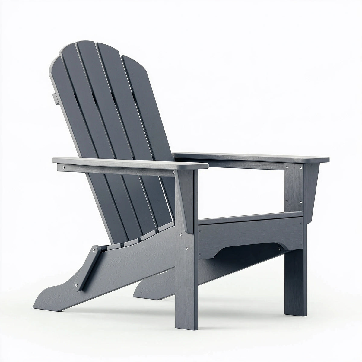 Sedia Adirondack 98 x 78 x 94 cm in legno grigio antracite per esterno
