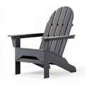 Sedia Adirondack 83 x 79 x 96 cm in plastica grigio antracite per esterno - schienale inclinato