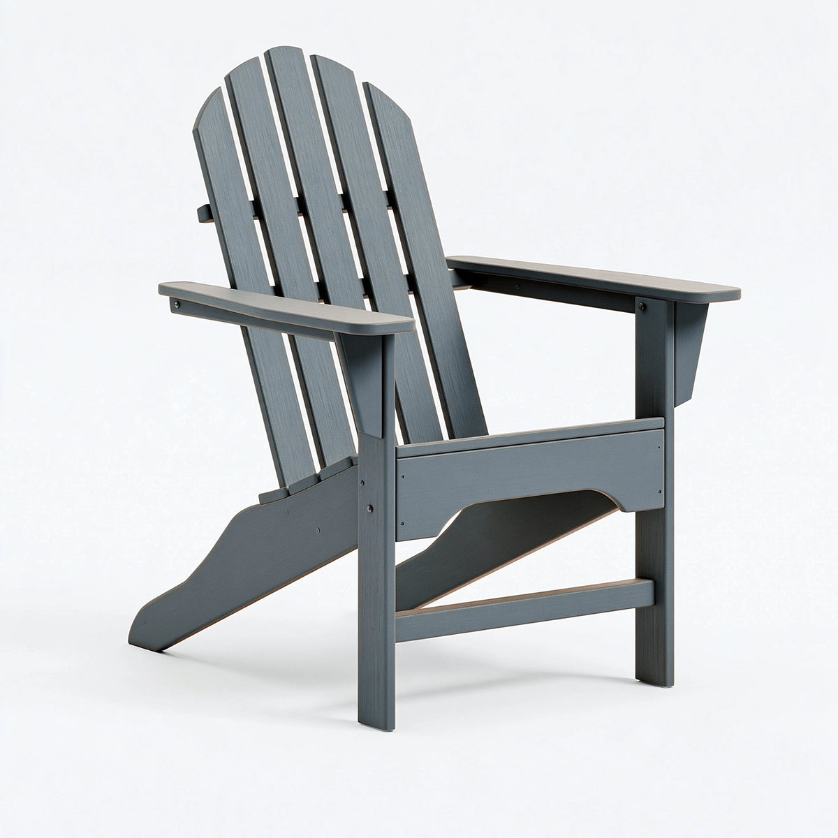 Sedia da giardino Adirondack 83 x 76 x 98 cm in plastica grigio antracite con schienale alto