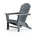 Sedia Adirondack da esterno 98 x 79 x 92 cm in plastica HDPE grigio antracite reclinabile