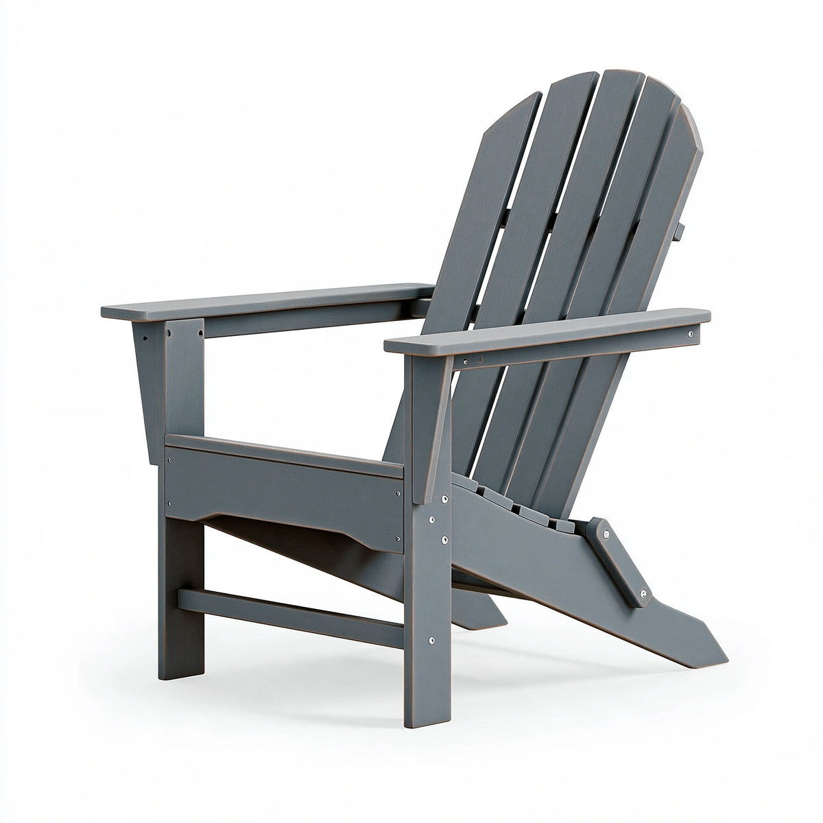 Sedia Adirondack da esterno 98 x 79 x 92 cm in plastica HDPE grigio antracite reclinabile