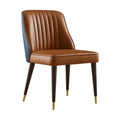 Sedia da pranzo 52 x 60 x 85 cm effetto pelle marrone stile moderno