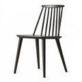 Sedia da pranzo 46 x 50 x 88 cm in legno nero - schienale a fusi stile classico