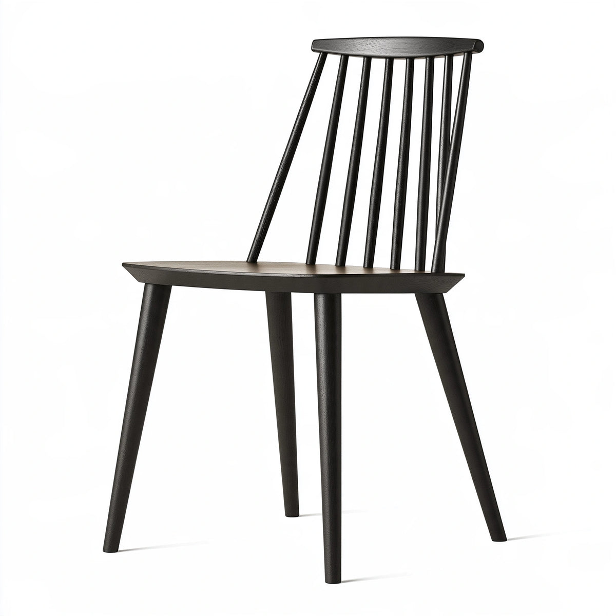 Sedia da pranzo 46 x 50 x 88 cm in legno nero - schienale a fusi stile classico