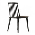 Sedia da pranzo 45 x 50 x 88 cm in legno nero - schienale a fusi stile classico