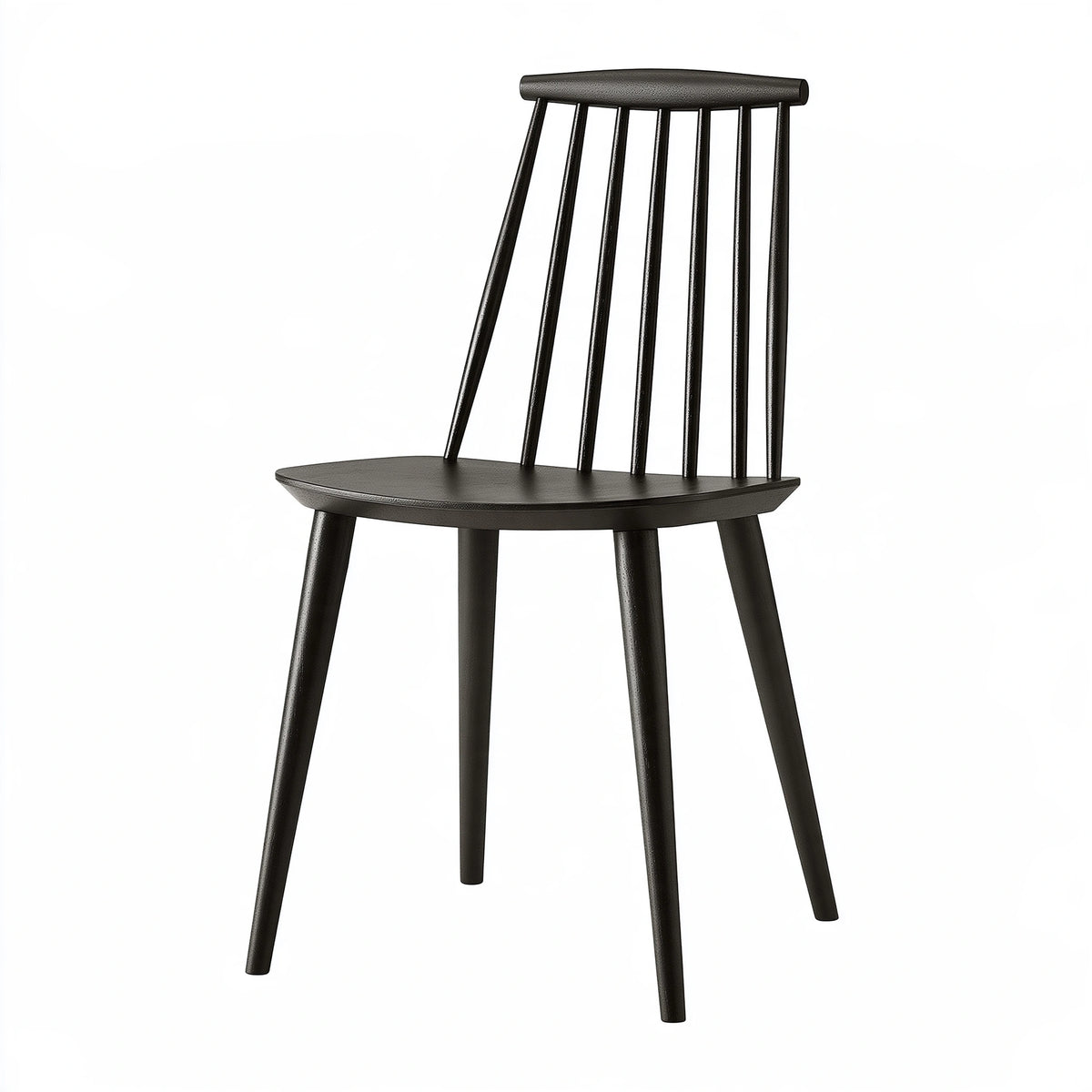 Sedia da pranzo 45 x 50 x 88 cm in legno nero - stile Windsor
